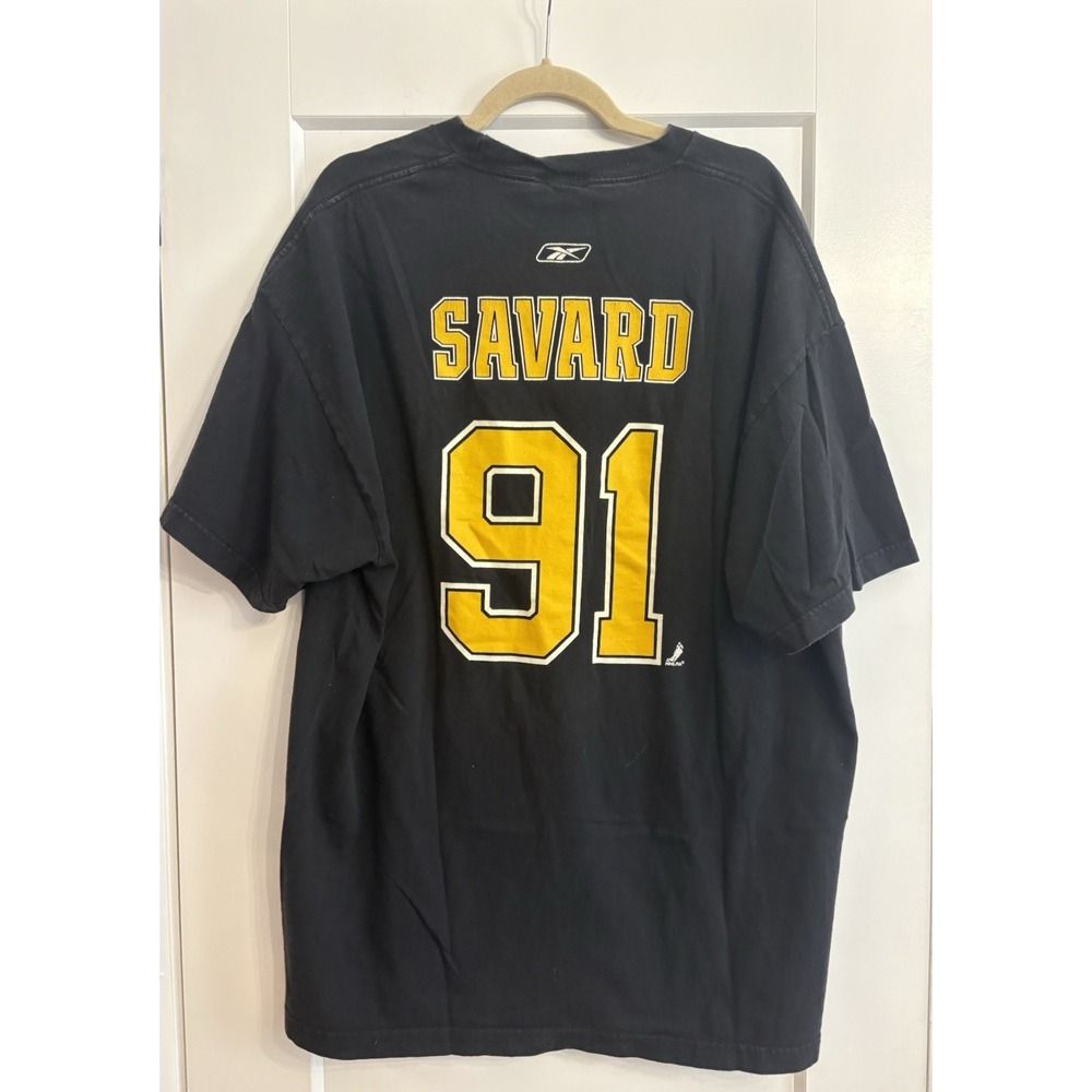 Vintage Marc Savard #91‎ Boston Bruins Hockey NHL Reebok T-Shirt Men's Size XL